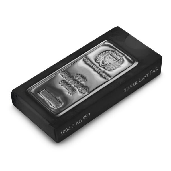 1 Kilo Germania Mint Cast Silver Ba