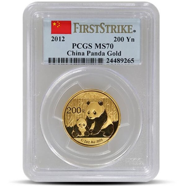 1/2 oz Chinese Gold Panda Coin MS70 (Random Year, Varied Label, PCGS or NGC) - Image 2