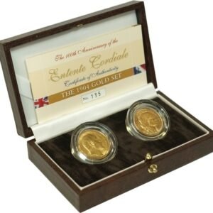 1904 100th Anniversary of the Entente Cordiale Gold Set Boxed