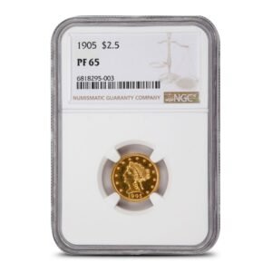 1905 Proof Pre-33 $2.50 Liberty Gold Quarter Eagle Coin NGC PF65