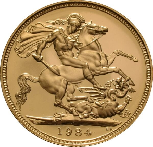1984 Proof Gold Sovereign 3 Coin Set Large Boxed - Image 3