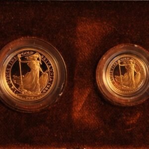 1988 Proof Gold Britannia 2 Coin Set Boxed