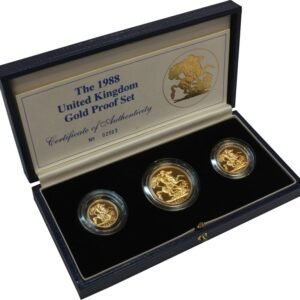 1988 Proof Gold Sovereign 3 Coin Set Boxed