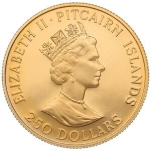 1990 Pitcairn Islands $250 Bicentenary of the First Settlement Gold Proof Coin Boxed