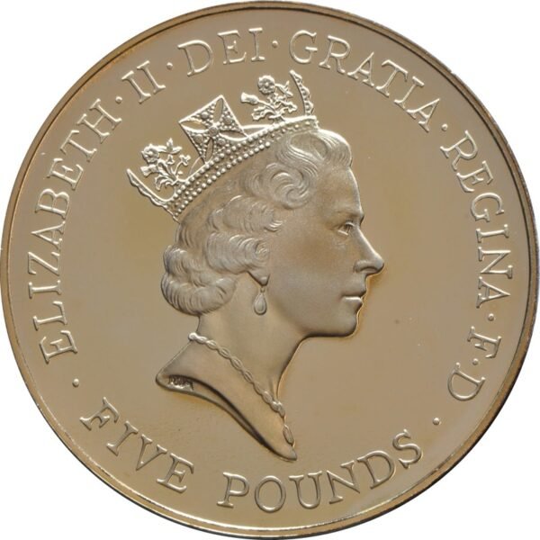 1996 Proof £5 Gold Crown Coin 70th Birthday of Queen Elizabeth II Boxed - Image 2