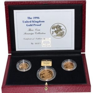 1996 Proof Gold Sovereign 3 Coin Set Boxed