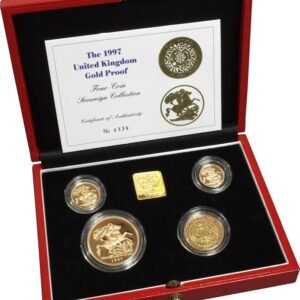 1997 Proof Gold Sovereign 4 Coin Set Boxed