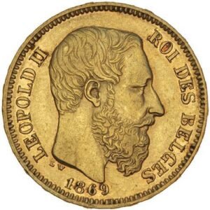 20 Francs Belgium Gold Coin For Sale (Circulated)