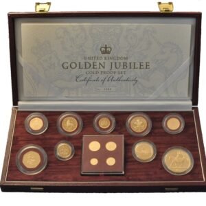 2002 Golden Jubilee Gold Proof Coin Set with Maundy Money Boxed