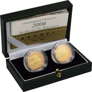 2006 Proof £2 Gold Coin Double Set Brunel the Man and his Achievements Boxed