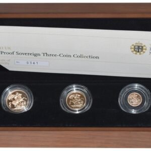 2011 Proof Gold Sovereign 3 Coin Set Boxed