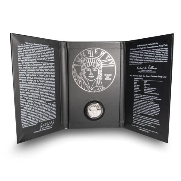 2011-W 1 oz Proof American Platinum Eagle Coin (Box + CoA) - Image 2