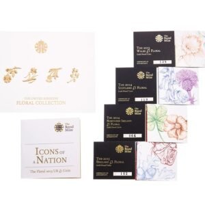 2013 Proof Gold £1 Pound Floral Collection Set Boxed