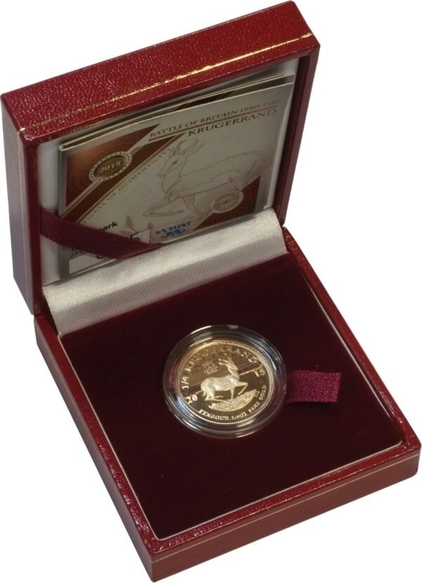 2015 1/4 oz Proof Krugerrand Gold Coin Battle of Britain Boxed