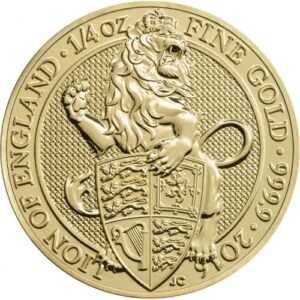 2016 1/4 oz British Gold Queens Beast Lion Coin (BU)