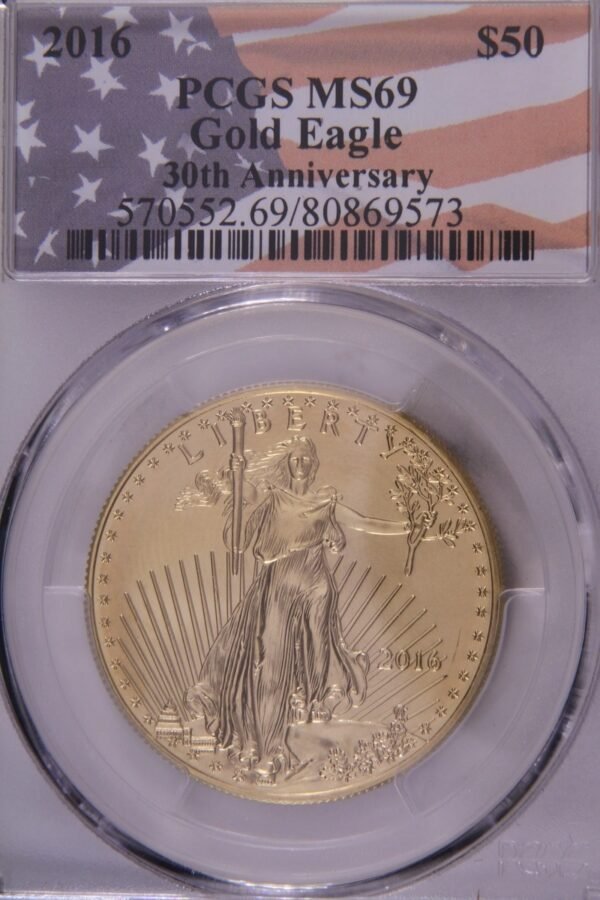 2016 American Eagle 1 oz Gold Coin PCGS MS69