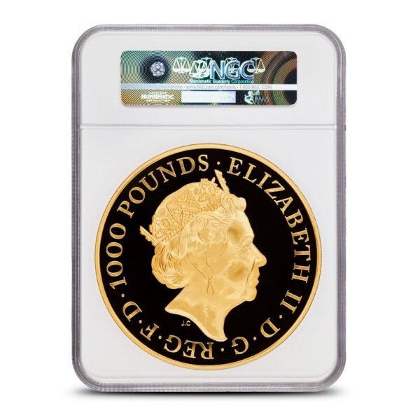 2017 1 Kilo Proof British Gold Queens Beast Unicorn Coin NGC PF70 UCAM First 3 Struck - Image 3
