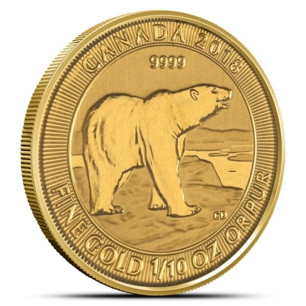 2018 1/10 oz Canadian Gold Polar Bear Coin