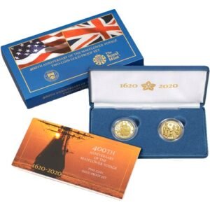 2020 Proof American Gold 400th Anniversary of the Mayflower 2-Coin Set (Box + CoA)