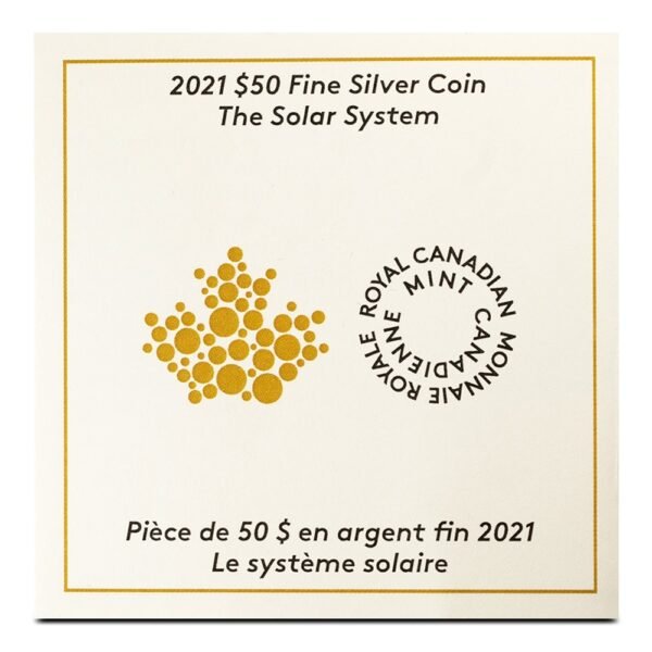 2021 5 oz Colorized Canadian Silver Solar System Coin (Box + CoA) - Image 3
