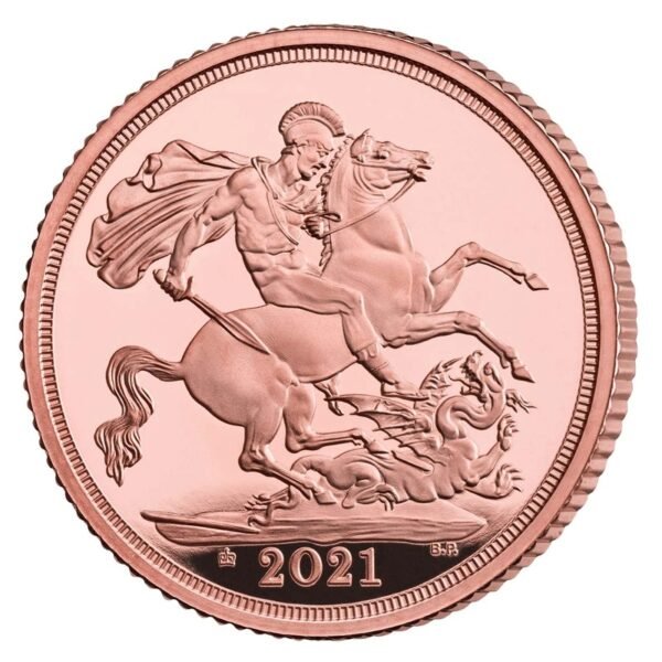 2021 Proof Gold Sovereign 5 Coin Set Fifth Head Boxed - Image 3