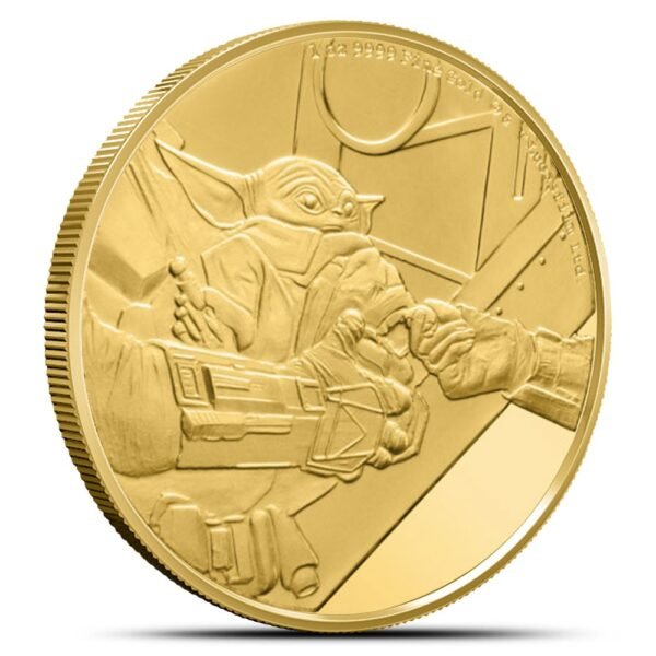 2022 1 oz Proof Niue Gold Mandalorian Grogu Coin (Box + CoA) - Image 3