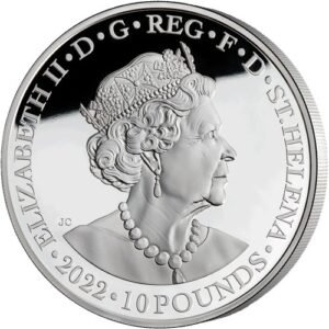 2022 10 oz Proof St. Helena Silver Goddesses Series Hera Coin (Box + CoA)