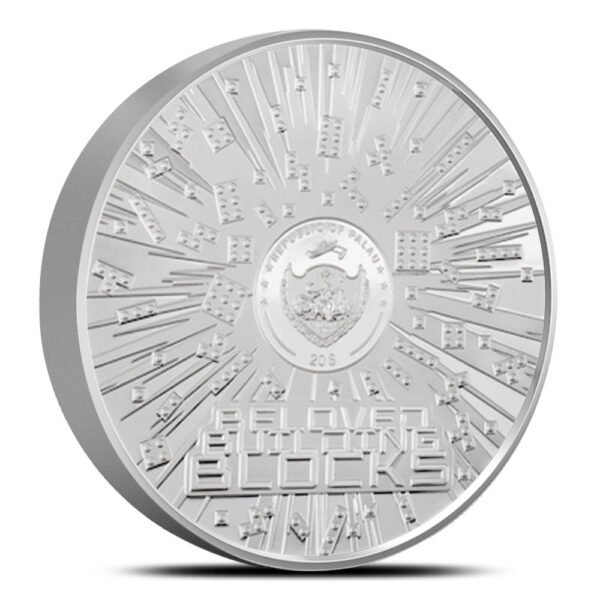2022 5 oz Palau Silver Beloved Building Blocks Bengal Tiger Coin - Image 2