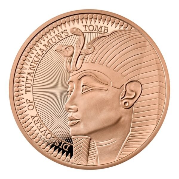 2022 Proof £5 Gold Crown Coin 100th Anniversary of the Discovery of Tutankhamun’s Tomb Boxed - Image 3