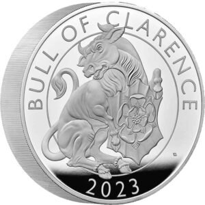2023 10 oz Proof British Silver Tudor Beasts Bull of Clarence Coin (Box + CoA)