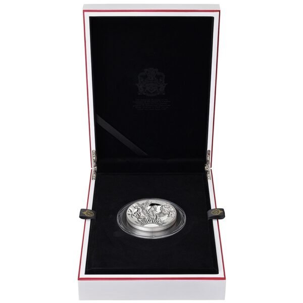 2023 10 oz Proof St. Helena Silver Goddesses Series Eos Coin (Box + CoA) - Image 4