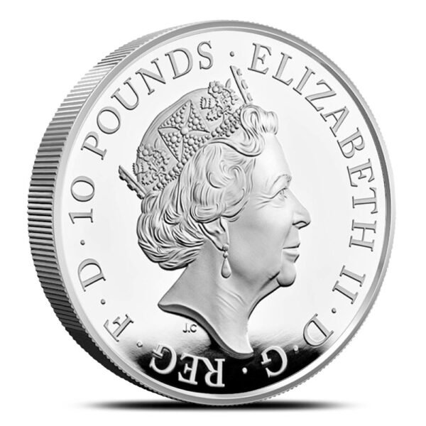 2023 5 oz Proof British Silver Year of the Rabbit Coin (Box + CoA) - Image 3
