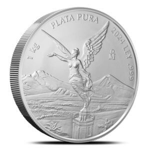 2024 1 Kilo Mexican Silver Libertad Coin (BU, In Capsule)