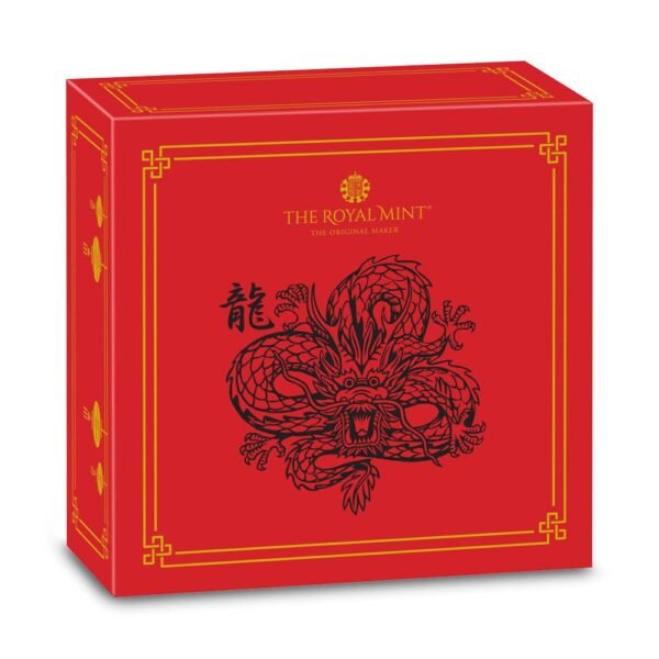2024 1 oz Proof British Gold Year of the Dragon Coin (Box + CoA) - Image 4
