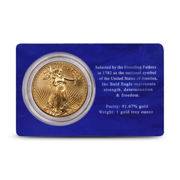 2025 1 oz American Gold Eagle Coin (BU, Blue Eagle Card) - Image 2