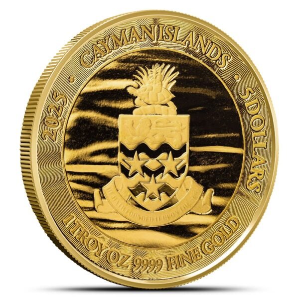 2025 1 oz Cayman Islands Gold Sea Life Loggerhead Turtle Coin (Proof-Like) - Image 2