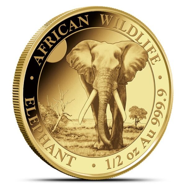 2025 1/2 oz Somalia Gold Elephant Coin (BU)