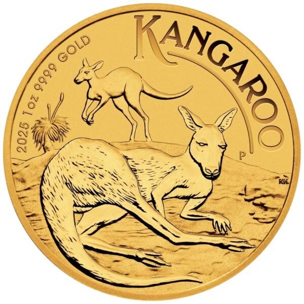 2025 1 oz Australian Kangaroo Gold Nugget Coin