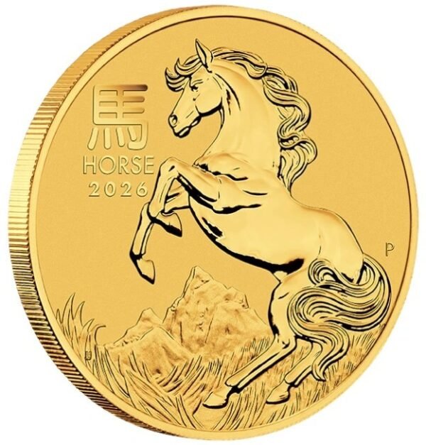 2026 2 oz Perth Mint Year of the Horse Gold Coin Australian Lunar Series