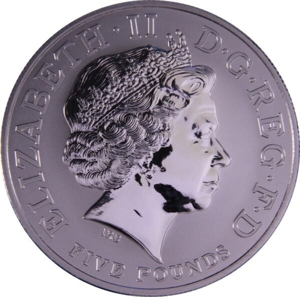 3 oz Platinum Entente Cordiale £5 Pounds Piedfort Proof Crown 2004 Boxed - Image 2