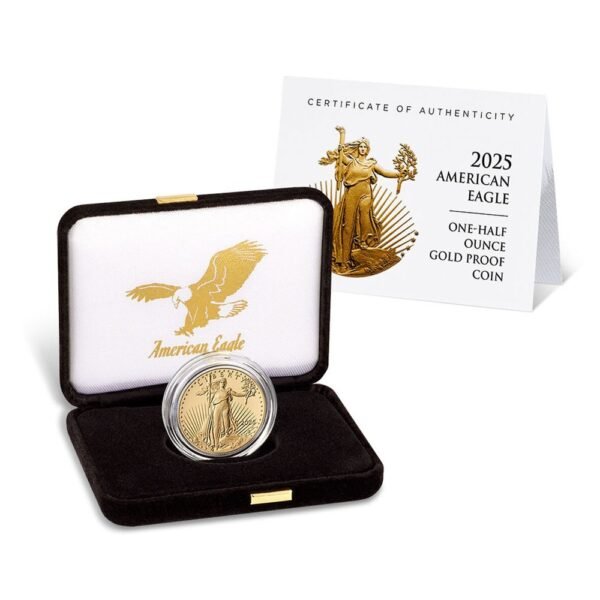 2025-W 1/2 oz Proof American Gold Eagle Coin (Box + CoA)