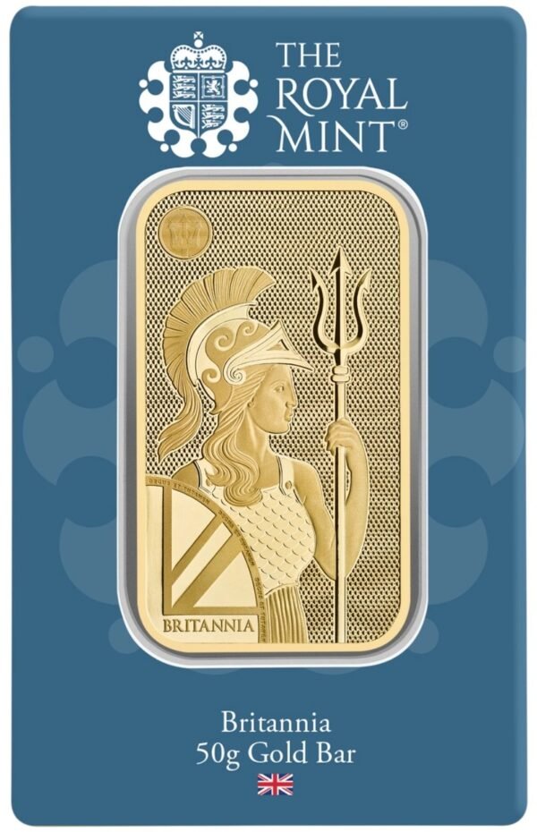 Buy 50 Gram Gold Britannia Minted Bar