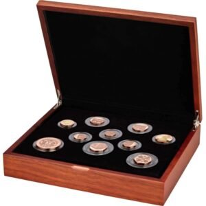 2022 Gold Her Majesty Queen Elizabeth II Proof Memorial Definitive Coin Set Boxed