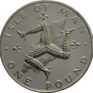 Isle Of Man One Pound Proof Platinum Coin Triskellion on Island