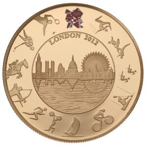 London 2012 Olympic Paralympic Gold Proof £5 two Crown set Boxed