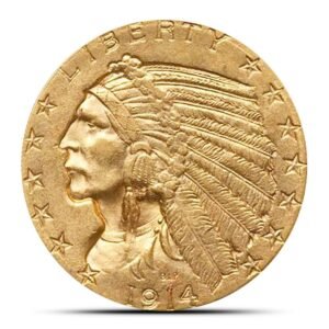 Pre-33 $5 Indian Gold Half Eagle Coin (BU)