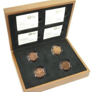 Proof Gold £1 Pound Coin Capital Cities of the United Kingdom 4 Coin Set | 2010-2011 Boxed