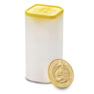 2025 1/4 oz British Gold Tudor Beasts Greyhound of Richmond Tube (25 Coins, BU)